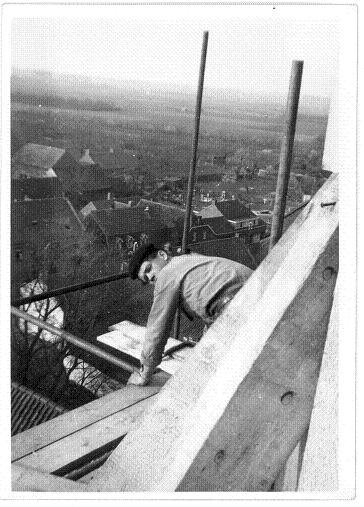 Herstelwerkzaamheden kerktoren van Dieteren