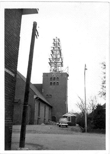 Herstelwerkzaamheden kerktoren van Dieteren