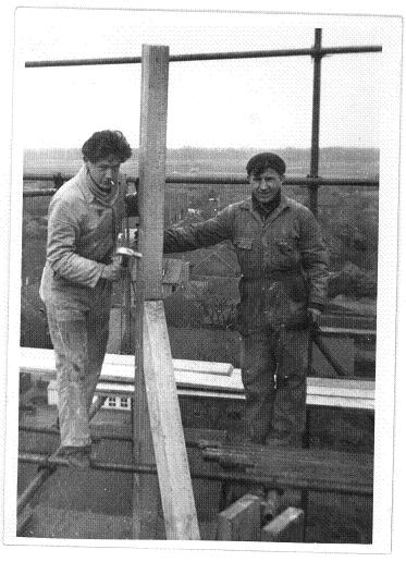 Herstelwerkzaamheden kerktoren van Dieteren