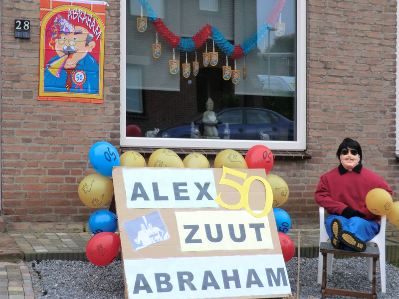 Versiering huis Alex zuut Abraham.