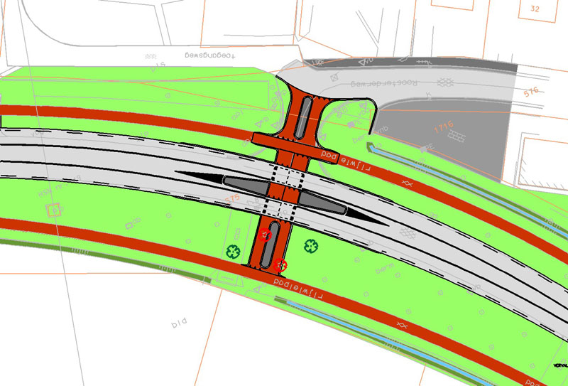 Kruispunt van en naar Roosterderweg wordt voor gemotoriseerd verkeer gesloten