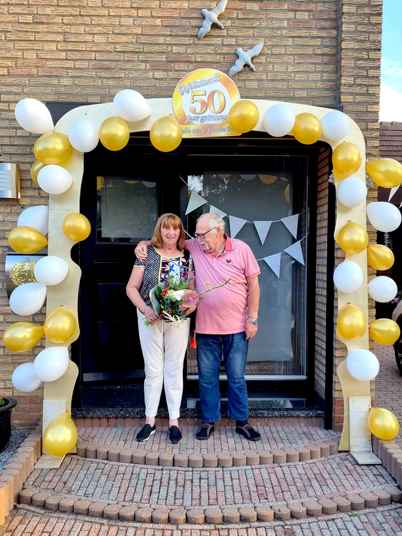 Clara en Ger Bongaerts 50 jaar getrouwd.