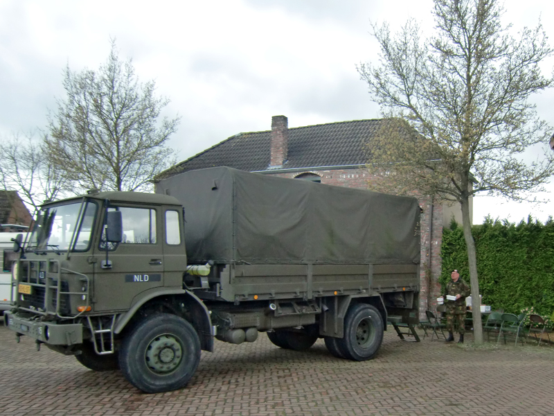 De militaire proviand/verzorgingspost.