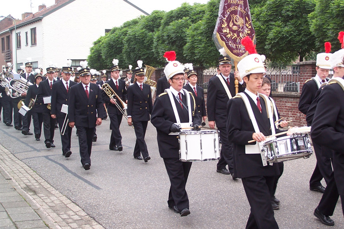 Fanfare tijdens processie