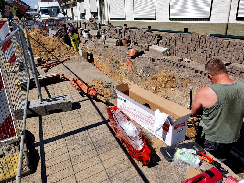 Zaterdagochtend 19 juni 2021 werd de kabel gerepareerd