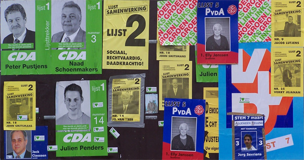 Verkiezingsbord in Deetere