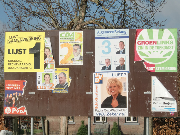 Verkiezingsbord in Deetere